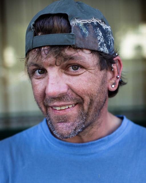 Head Shot of a Homeless Man by Austin Portrait Photographer